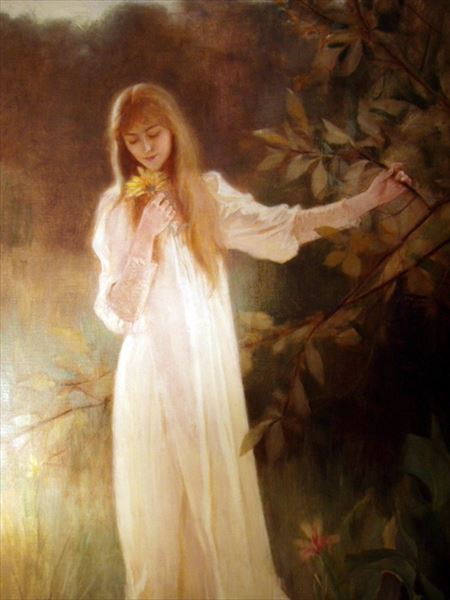 油絵 Albert Lynch - 白日夢　MA1773