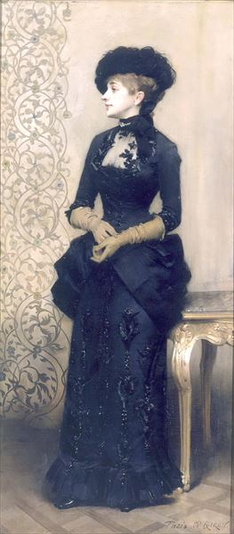 乐天商城 - 油絵 Charles-Alexandre Giron_パリジャン　MA1904
