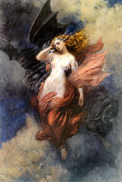 Rakuten - 油絵 George Clark Stanton_ 乙女の死　MA2055