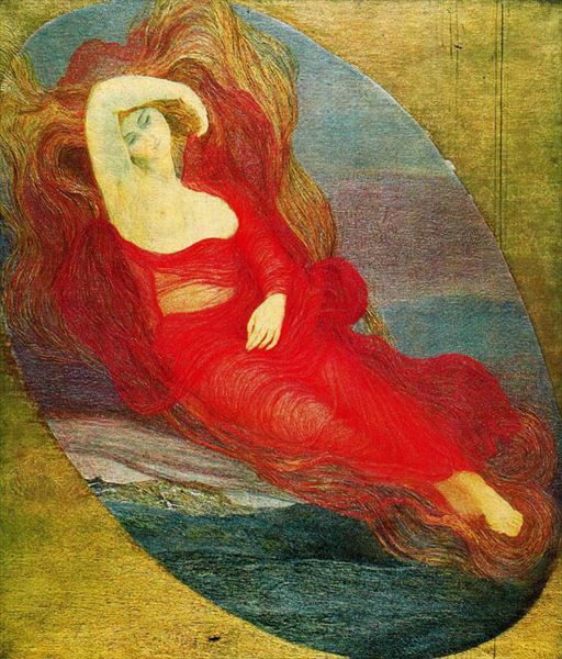 油絵 Giovanni Segantini_ 愛の女神　MA2085