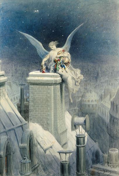 乐天商城 - 油絵 Gustave Dore_ クリスマスの前夜（部分）MA2097