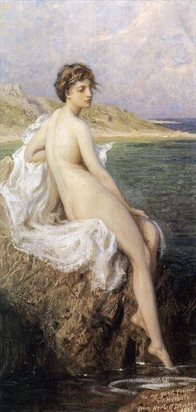 Rakuten - 油絵 Herbert James Draper_ 水浴　MA2151