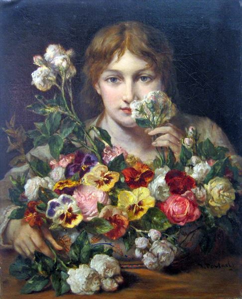 Rakuten - 油絵 Jean Francois Portaels_ 花の香り　MA2177