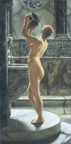 Rakuten - 油絵 John Reinhard Weguelin_ 水浴　MA2201