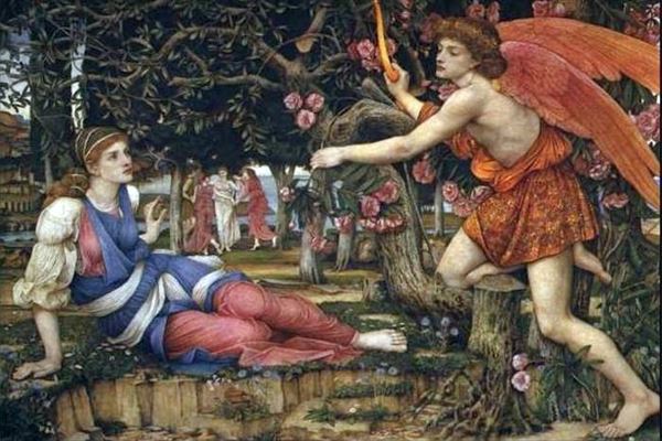 乐天商城 - 油絵 John Roddam Spencer Stanhope_ 愛と乙女　MA2203