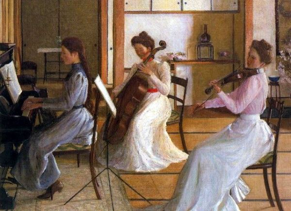 油絵 Lilla Cabot Perry_三重奏　ma2262