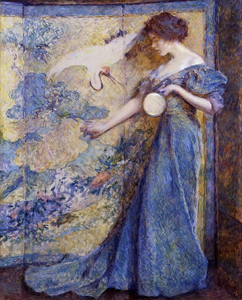 油絵 Robert Reid_手鏡