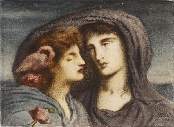 Rakuten - 油絵 Simeon Solomon_夜の恋人　MA2380