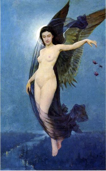 Rakuten - 油絵 Robert Van Vorst Sewell_夜の妖精　MA2646