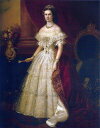 油絵 ヴィンターハルターの名作_ウジェニー皇后の肖像　MA2994