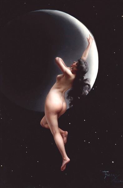 Rakuten - 油絵 Falero Luis Ricardo_月の妖精　MA2704