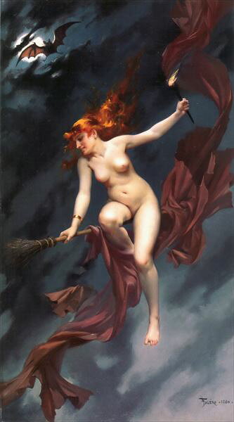 乐天商城 - 油絵 Falero Luis Ricardo_魔女の安息日　MA2708