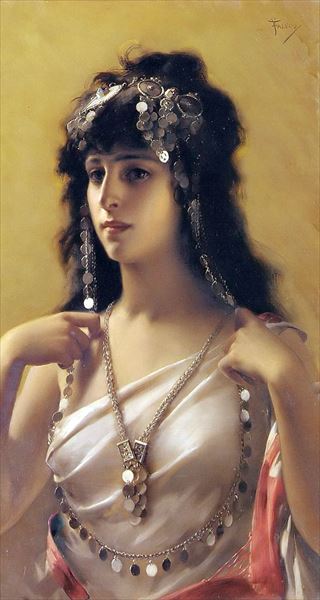 Rakuten - 油絵 Falero Luis Ricardo_東洋の美女　MA2711