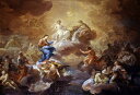 油絵 コッラード・ジアキントの名作_聖なる三位一体と聖母と聖人たち　ma3070