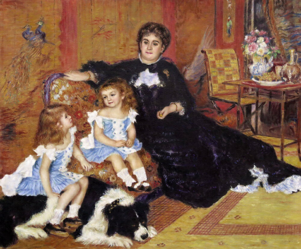 油絵 ルノワールの名作_シャルパンティエ夫人と子供たち　ma41