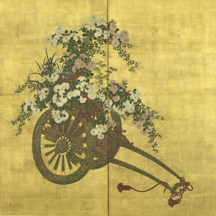 漆絵　花車 8　左隻　NH344L