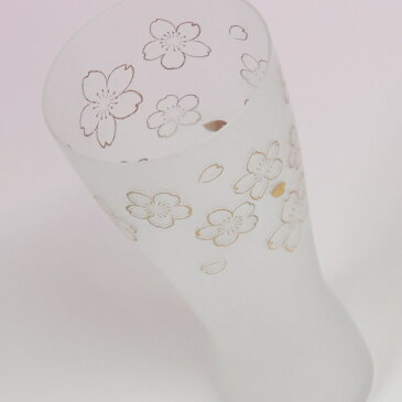 誕生日プレゼント 女性 名入れ【泡立ちプレミアムビアグラス 桜(単品)】