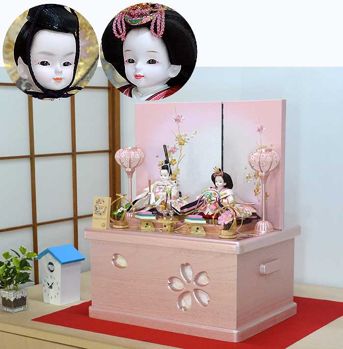 ワンランク上のかわいい雛人形【プリンセス雛人形】桜子雛　パールピンク