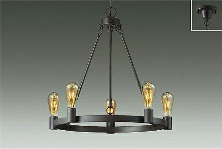 大光電機 シャンデリア DCH42501YG 調光 キャンドル色 白熱灯60W×5灯相当 工事必要