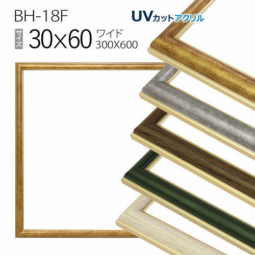 ワイド額縁:BH-18F 長方形 フレーム 30×60(300×600mm) アルミ製