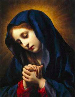 手描き 油絵 複製画　 カルロ・ドルチ【受胎告知　聖母】 額付き 送料無料のサムネイル