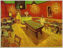 手描き 油絵 複製画　フィンセント・ファン・ゴッホ「夜のカフェ」額付き 送料無料