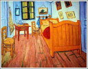 手描き 油絵 模写 複製画 フィンセント・ファン・ゴッホ「ゴッホの部屋」 F15(65.2×53.0cm)サイズ 額付き 送料無料