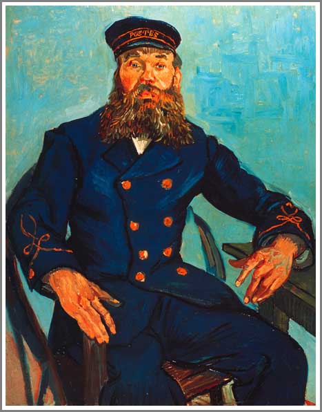 手描き 油絵 複製画 模写 フィンセント・ファン・ゴッホ「イスに座るジョセフ・ルーラン 」 F20(72.7×60.6cm)サイズ 額付き 送料無料