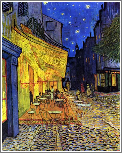 手描き 油絵 複製画 ゴッホ「夜のカフェテラス」 F8(45.5×38.0cm)●プレゼント・ギフト・風水にも人気な名画の絵画(油絵複製画)オーダーメイド制作◆...