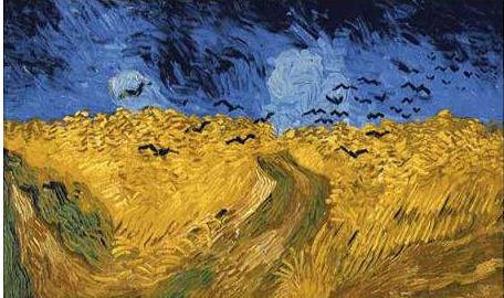 手描き 油絵 複製画 模写 フィンセント・ファン・ゴッホ「カラスのいる小麦畑」 F20(72.7×60.6cm)●プレゼント・ギフト・風水にも人気な名画の絵画(...