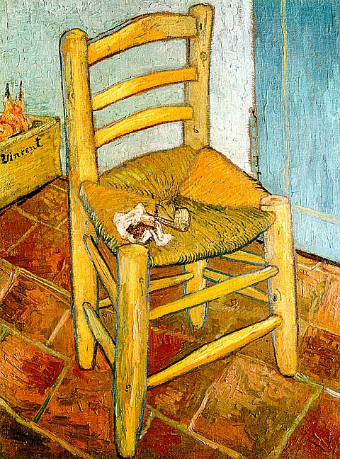 手描き 油絵 複製画 模写 フィンセント・ファン・ゴッホ「パイプを置いたゴッホの椅子」 F20(72.7×60.6cm)サイズ 額付き 送料無料