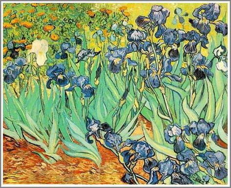手描き 油絵 複製画 模写 フィンセント・ファン・ゴッホ「アイリス」 F20(72.7×60.6cm)●プレゼント・ギフト・風水にも人気な名画の絵画(油絵複製画...
