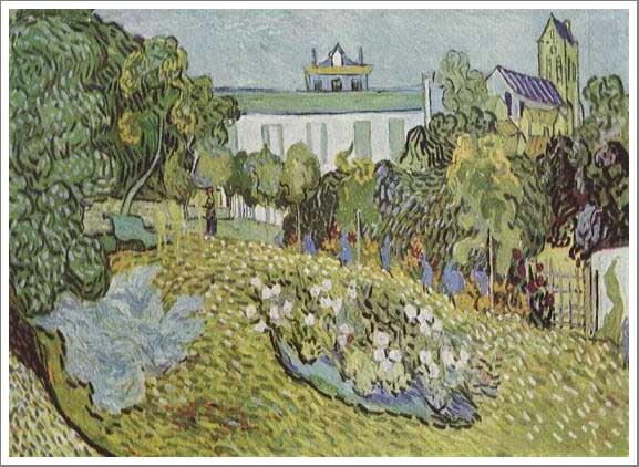 手描き 油絵 模写 複製画 フィンセント・ファン・ゴッホ「ドービニーの庭」 F15(65.2×53.0cm)サイズ 額付き 送料無料