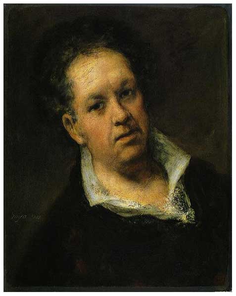 手描き 油絵 模写 複製画 フランシスコ・デ・ゴヤ「自画像」 F15(65.2×53.0cm)サイズ 額付き 送料無料