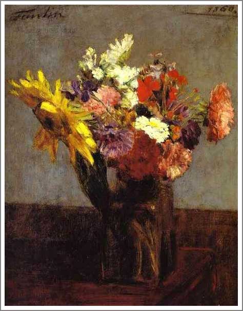 手描き 油絵 複製画 模写 アンリ・ファンタン=ラトゥール「花」 F20(72.7×60.6cm)●プレゼント・ギフト・風水にも人気な名画の絵画(油絵複製画)オ...