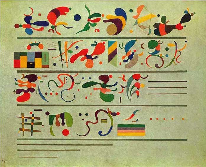 手描き 油絵 模写 複製画 ワシリー・カンディンスキー「連続」 F15(65.2×53.0cm)サイズ 額付き 送料無料