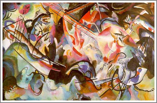 手描き 油絵 複製画 模写 ワシリー・カンディンスキー「Composition VI」 F20(72.7×60.6cm)サイズ 額付き 送料無料