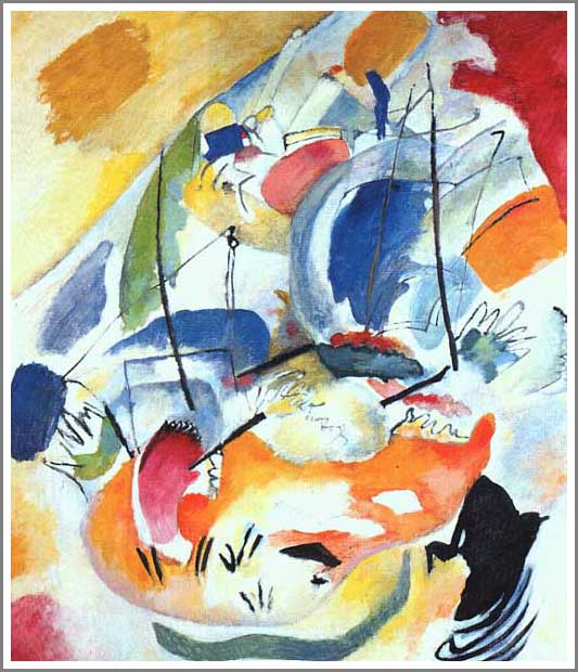 手描き 油絵 模写 複製画 ワシリー・カンディンスキー「Improvisation 31」 F15(65.2×53.0cm)サイズ プレゼント ギフト 贈り物 ...