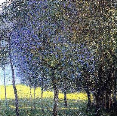 手描き 油絵 複製画 模写 グスタフ・クリムト「果樹園」 F20(72.7×60.6cm)サイズ 額付き 送料無料