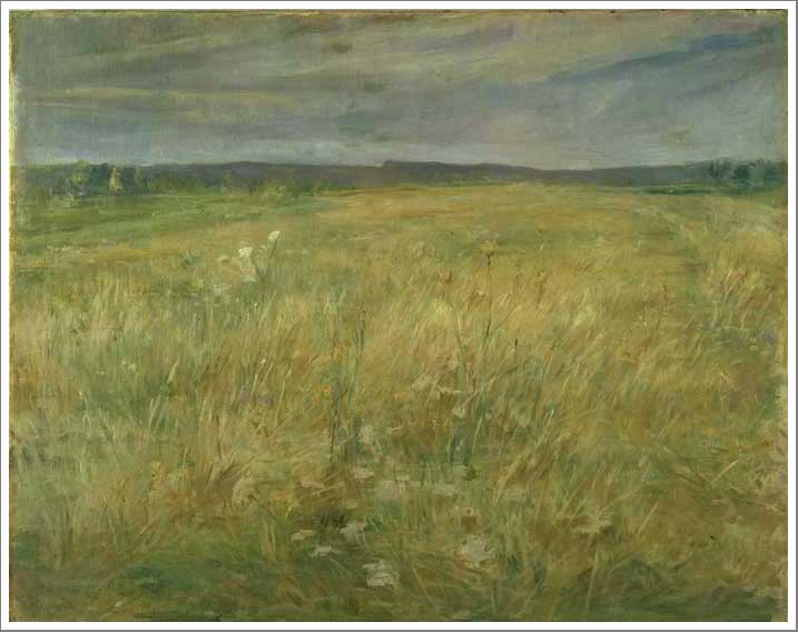 手描き 油絵 模写 複製画 黒田清輝「枯れ野原(グレー)」 F15(65.2×53.0cm)サイズ プレゼント ギフト 贈り物 名画 オーダーメイド 額付き