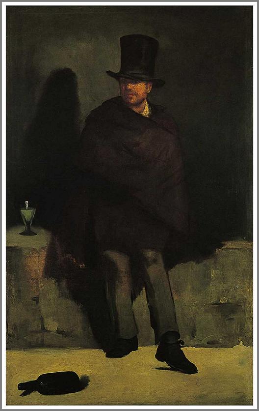 手描き 油絵 模写 複製画 エドゥアール・マネ「アプサントを飲む男」 F15(65.2×53.0cm)サイズ プレゼント ギフト 贈り物 名画 オーダーメイド ...