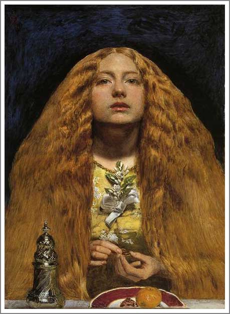 手描き 油絵 複製画 模写 エヴァレット・ミレイ「花嫁の付添い」 F20(72.7×60.6cm)サイズ 額付き 送料無料