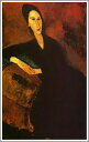 手描き 油絵 複製画 模写 アメデオ・モディリアーニ「座るズボロウスカ夫人」 F20(72.7×60.6cm)サイズ 額付き 送料無料