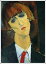 手描き 油絵 模写 複製画 アメデオ・モディリアーニ「ルネ・キスリングの肖像」 F12(60.6×50.0cm)サイズ 額付き 送料無料