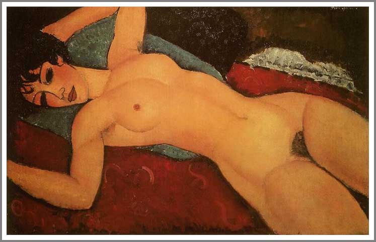 手描き 油絵 模写 複製画 アメデオ・モディリアーニ「腕を広げて横たわる裸婦」 F15(65.2×53.0cm)サイズ プレゼント ギフト 贈り物 名画 オーダ...