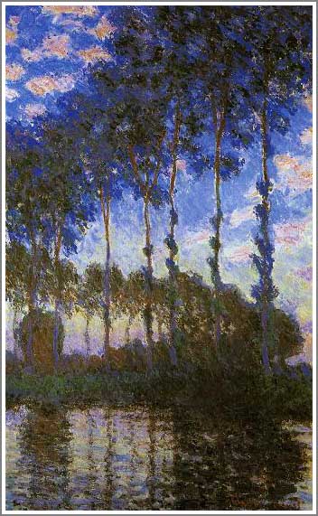 手描き 油絵 模写 複製画 クロード・モネ「ポプラ並木〜夕日〜」 F15(65.2×53.0cm)サイズ プレゼント ギフト 贈り物 名画 オーダーメイド 額付...
