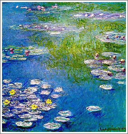 複製画 送料無料 プレミアム 学割 絵画 油彩画 油絵 複製画 クロード・モネ「睡蓮〜青とピンク〜」F30(91.0×72.7cm)サイズ プレゼント ギフト ...