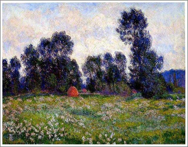 手描き 油絵 模写 複製画 クロード・モネ「ジヴェルニーの草原」 F15(65.2×53.0cm)サイズ プレゼント ギフト 贈り物 名画 オーダーメイド 額付...