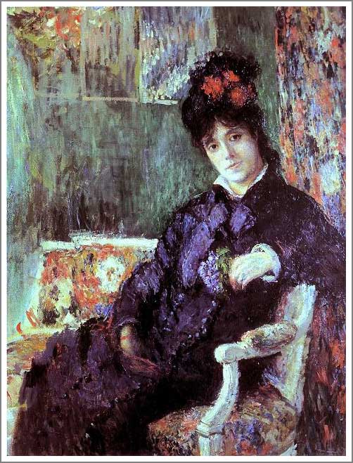 手描き 油絵 模写 複製画 クロード・モネ「菫の花束を持つカミーユ・モネ」 F15(65.2×53.0cm)サイズ プレゼント ギフト 贈り物 名画 オーダーメ...