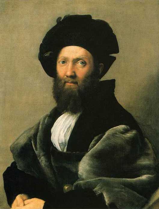 手描き 油絵 模写 複製画 ラファエロ・サンティ「バルダッサーレ・カスティリオーネの肖像」 F15(65.2×53.0cm)サイズ プレゼント ギフト 贈り物 ...